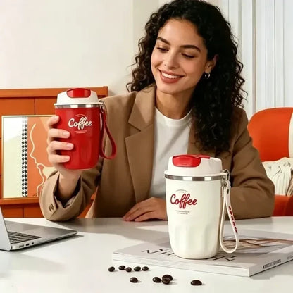 Smart Insulated Coffee Cup with Digital Temperature Display