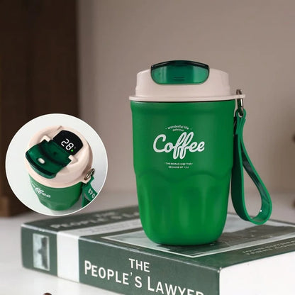 Smart Insulated Coffee Cup with Digital Temperature Display