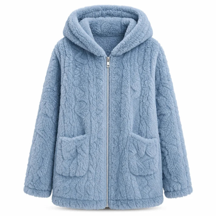 Women's Cosy Plush Fleece Hooded Zip-Up Jacket