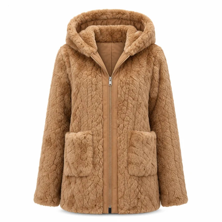 Women's Cosy Plush Fleece Hooded Zip-Up Jacket