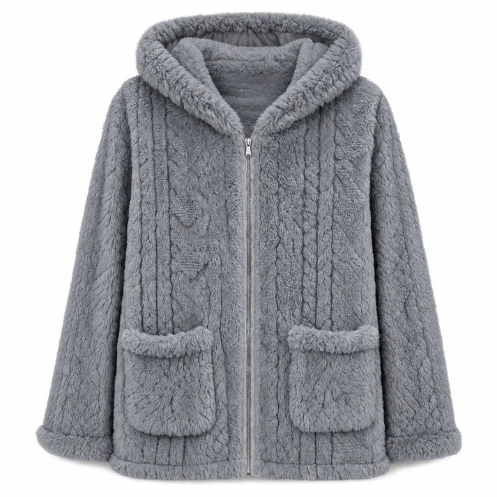 Women's Cosy Plush Fleece Hooded Zip-Up Jacket