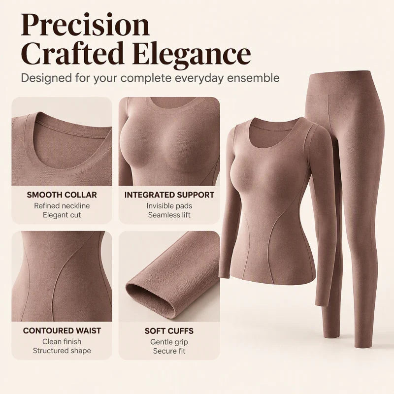 Women's Cosy Thermal Long Sleeve Top & Leggings Set