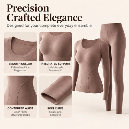 Women's Cosy Thermal Long Sleeve Top & Leggings Set