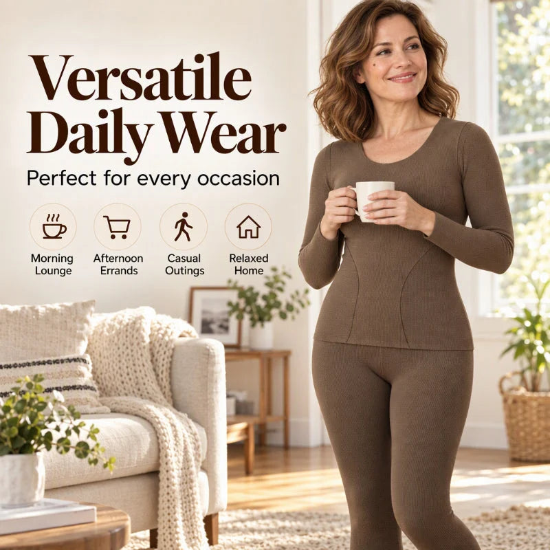 Women's Cosy Thermal Long Sleeve Top & Leggings Set