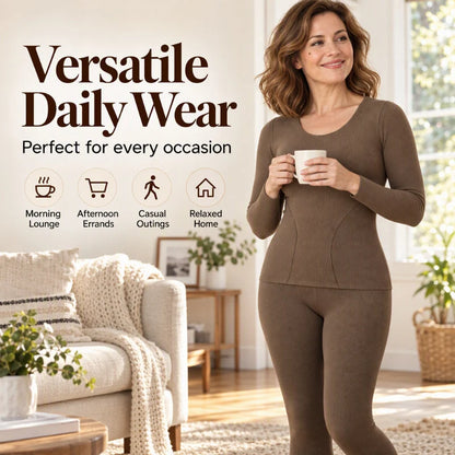 Women's Cosy Thermal Long Sleeve Top & Leggings Set