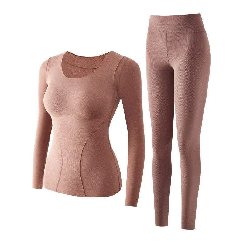 Women's Cosy Thermal Long Sleeve Top & Leggings Set