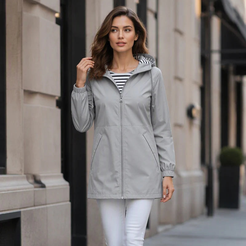 Women's Lightweight Hooded Rain Jacket
