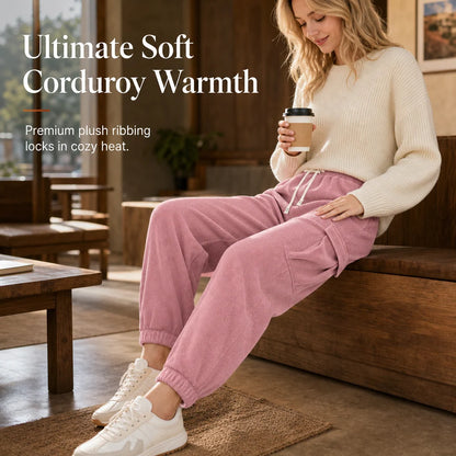Women's Relaxed Corduroy Cargo Joggers