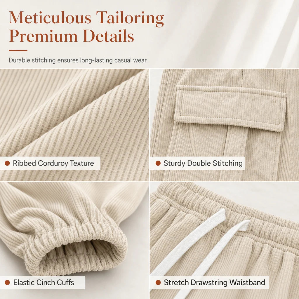 Women's Relaxed Corduroy Cargo Joggers