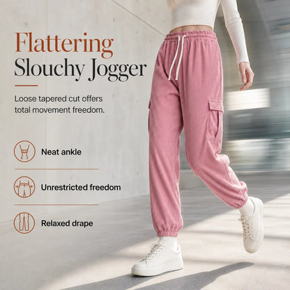 Women's Relaxed Corduroy Cargo Joggers
