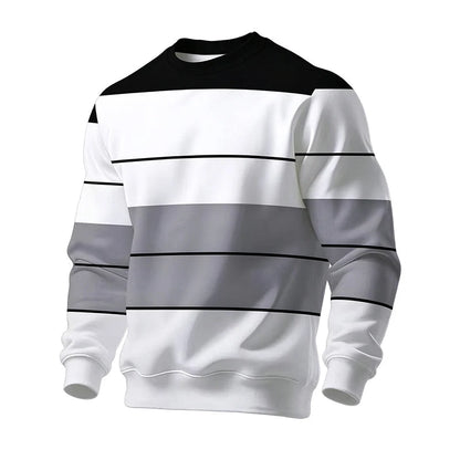 Men's Classic Striped Crew Neck Sweatshirt