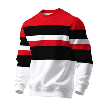 Men's Classic Striped Crew Neck Sweatshirt