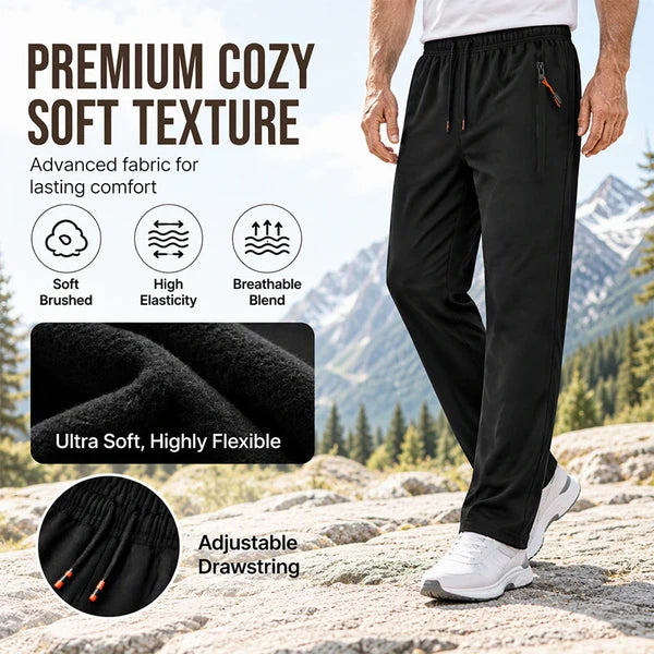 Men's Cosy Straight-Leg Thermal Joggers