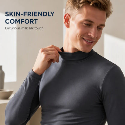 Men's Slim Fit Long Sleeve Mock Neck Top