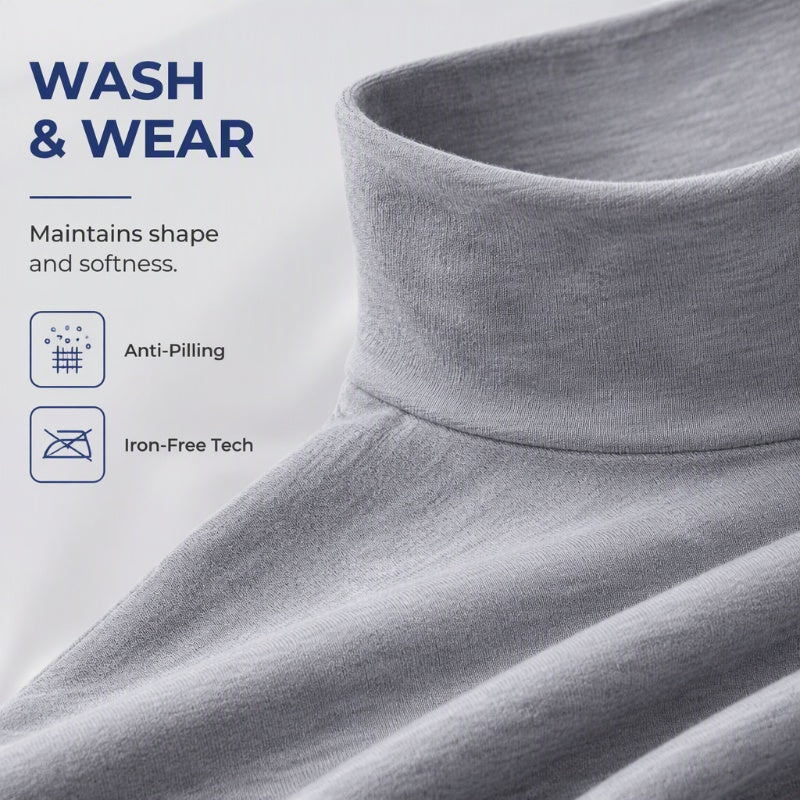 Men's Slim Fit Long Sleeve Mock Neck Top