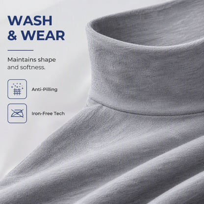 Men's Slim Fit Long Sleeve Mock Neck Top
