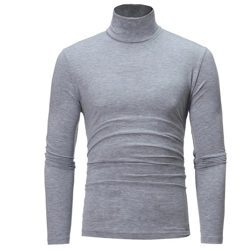 Men's Slim Fit Long Sleeve Mock Neck Top