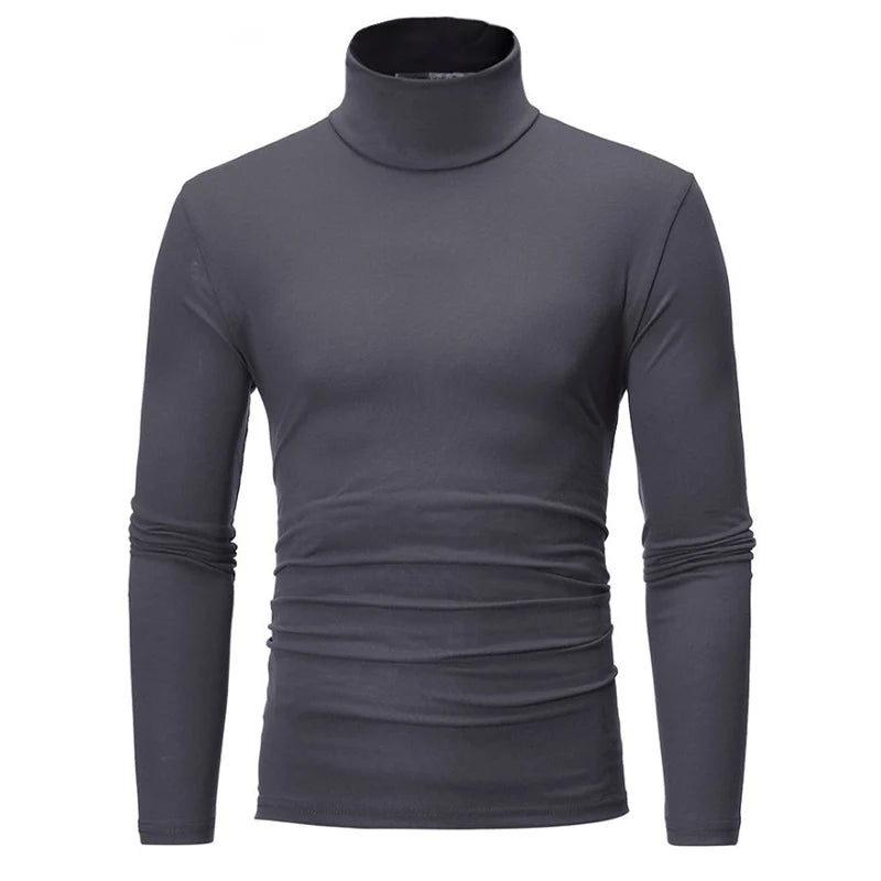 Men's Slim Fit Long Sleeve Mock Neck Top