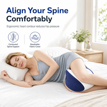 Contoured Heart-Shaped Knee Support Pillow