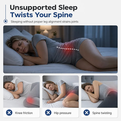 Contoured Heart-Shaped Knee Support Pillow