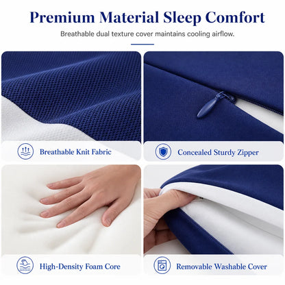 Contoured Heart-Shaped Knee Support Pillow