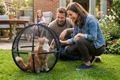 Outdoor Rolling Mesh Cat Enclosure