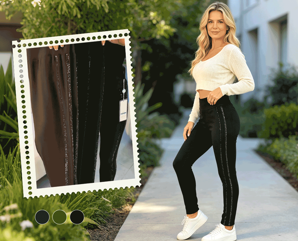 Women's Shimmer Slim-Fit Tapered Trousers