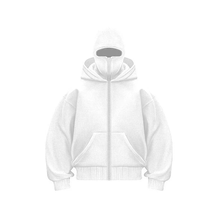 Full Face Zip Hooded Fleece Hoodie