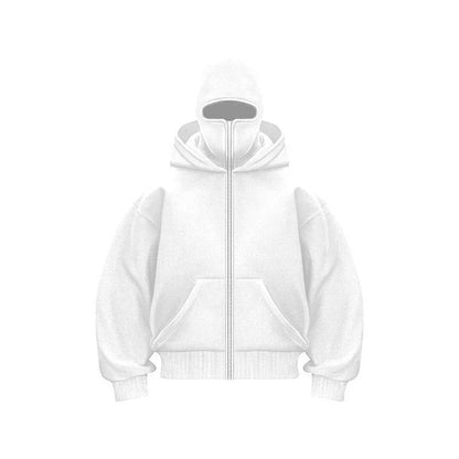 Full Face Zip Hooded Fleece Hoodie