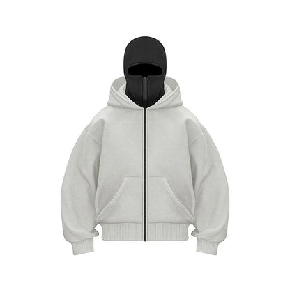 Full Face Zip Hooded Fleece Hoodie