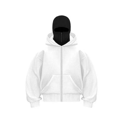 Full Face Zip Hooded Fleece Hoodie