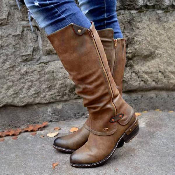 Women's Cowboy Knee Boots Punk Boots