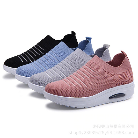 2019 Hot Sale: Women's Air Cushion Flying Woven Mesh Sneakers