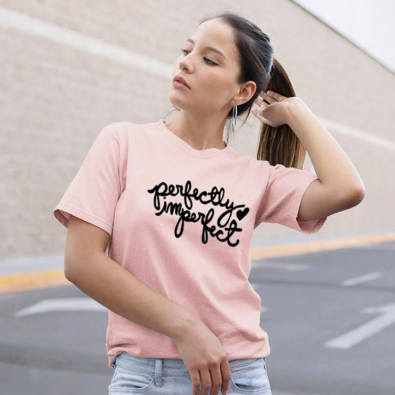 Perfectly Imperfect Casual T-Shirt  -100%Cotton-