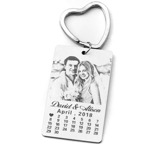 Personalized Photo Calendar Keychain