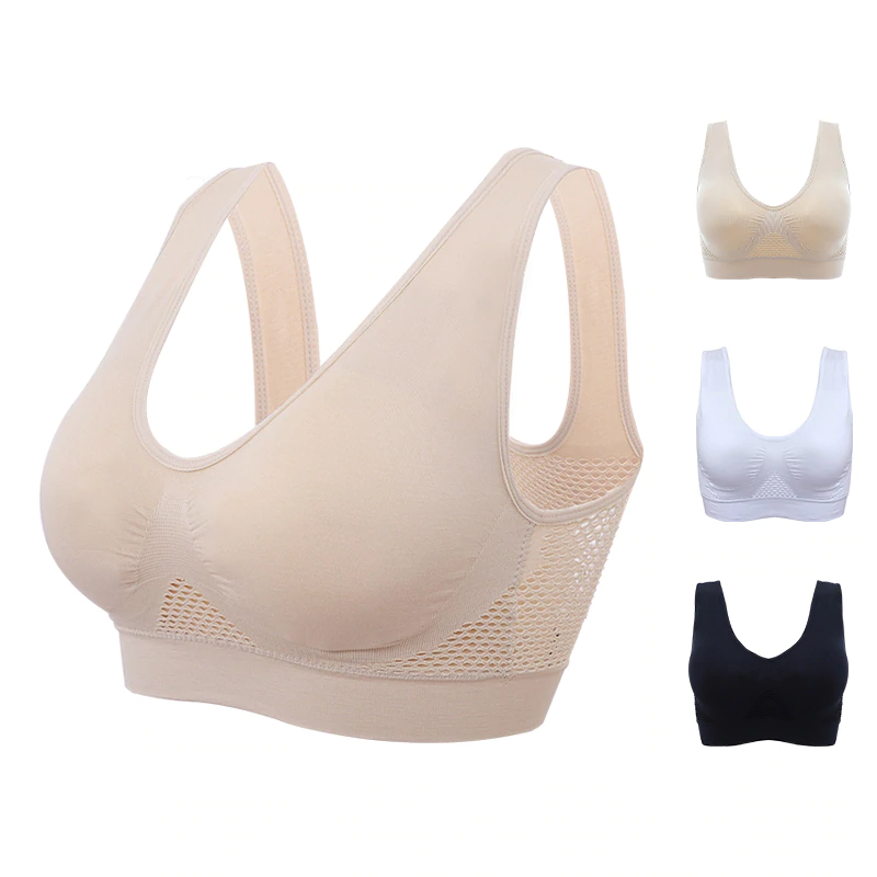 Plus Size 3XL Breathable Sports Fitness Bra