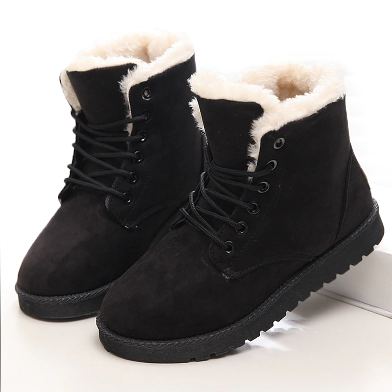 Snow Faux Suede Ankle Boots For Female