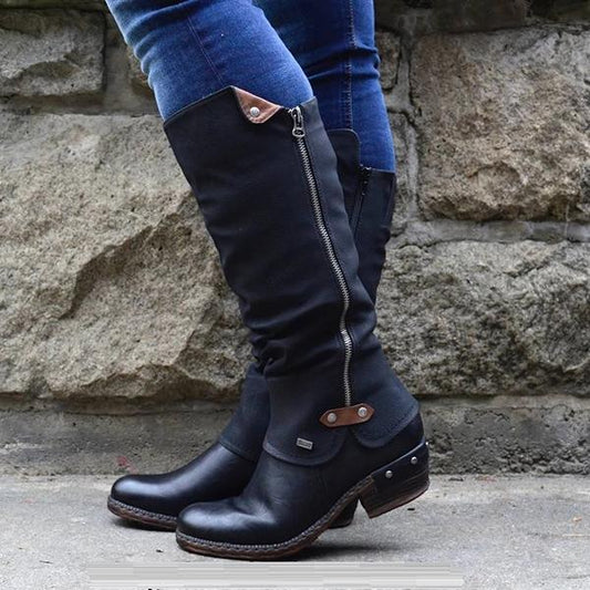 Women's Cowboy Knee Boots Punk Boots