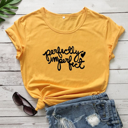 Perfectly Imperfect Casual T-Shirt  -100%Cotton-