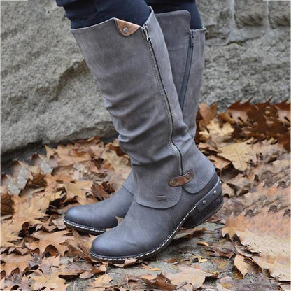 Women's Cowboy Knee Boots Punk Boots