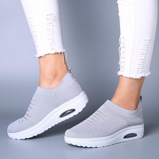 Women's Mesh Cushioned Slip On Platform Casual Sock Shoes