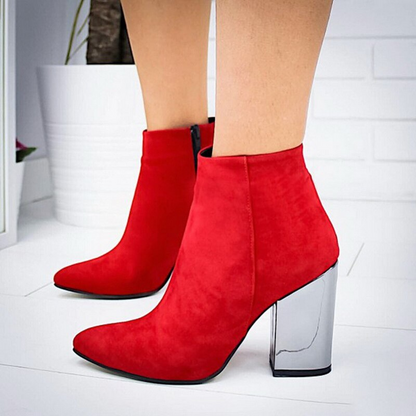 Casual Women High Heels Pumps Warm Ankle Boots