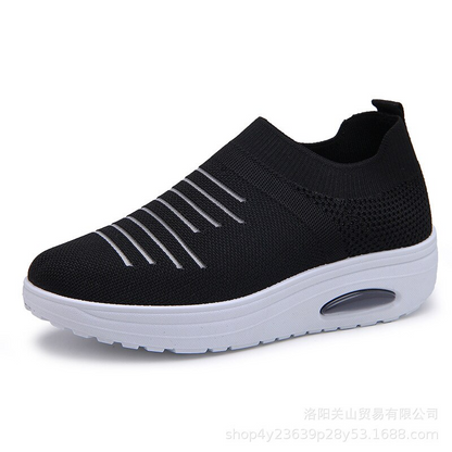 2019 Hot Sale: Women's Air Cushion Flying Woven Mesh Sneakers