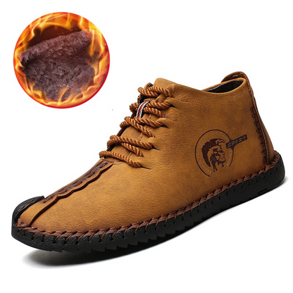 New men leather casual shoes breathable comfortable light, non-slip and wear-resistant
