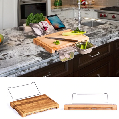 Multifunction Bamboo Cutting Board With Food Storage Box