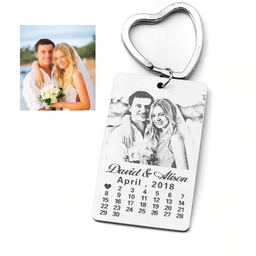 Personalized Photo Calendar Keychain