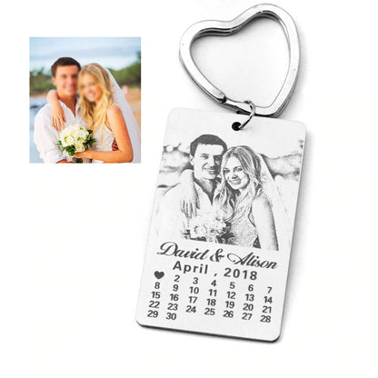 Personalized Photo Calendar Keychain