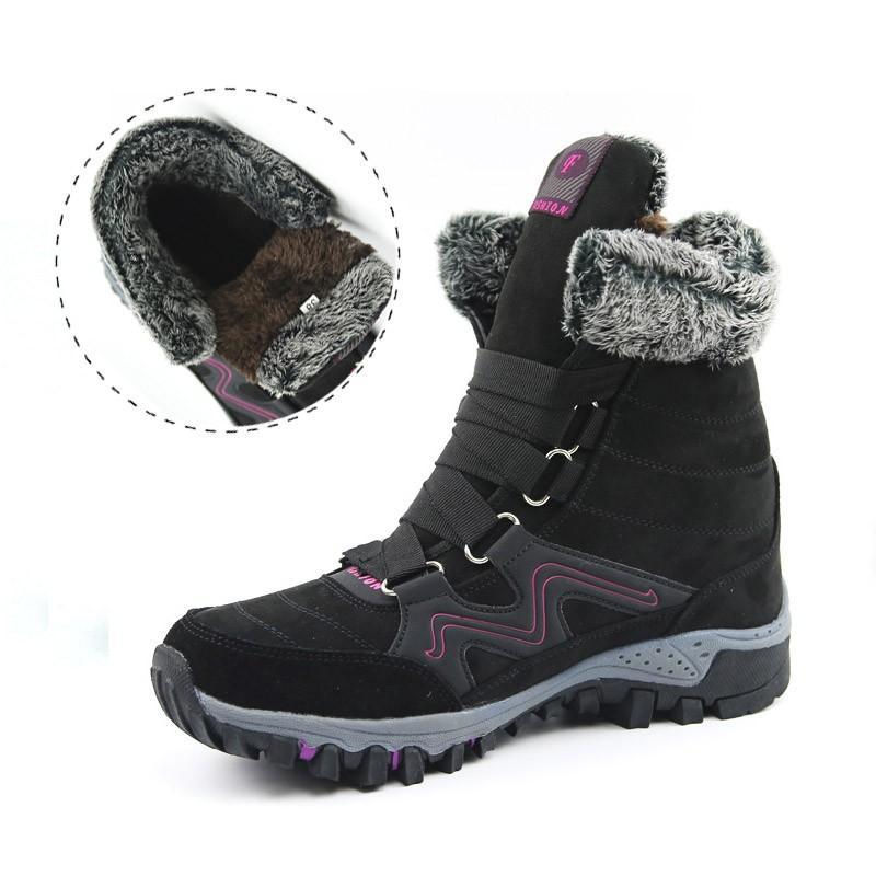 Women's winter thermal villi anti-skid high top boots