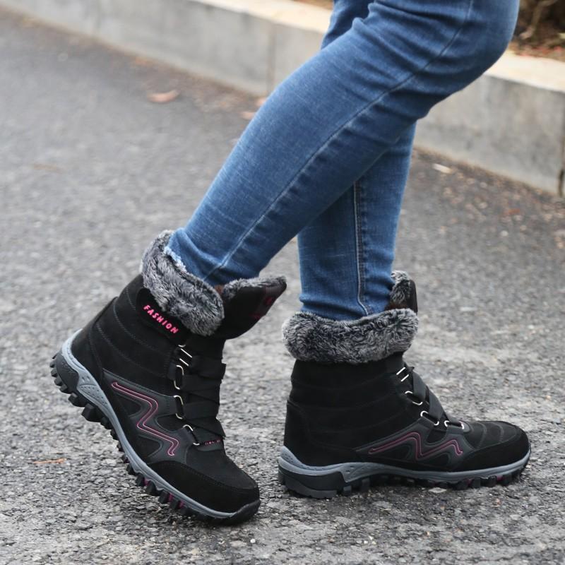Women's winter thermal villi anti-skid high top boots