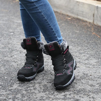 Women's winter thermal villi anti-skid high top boots